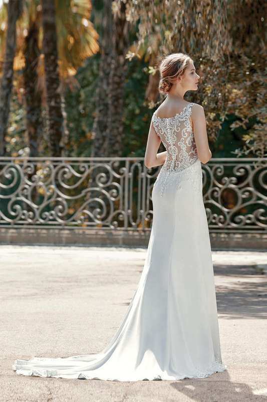 (Rental) Holly , mermaid crepe with lace detail wedding dress.