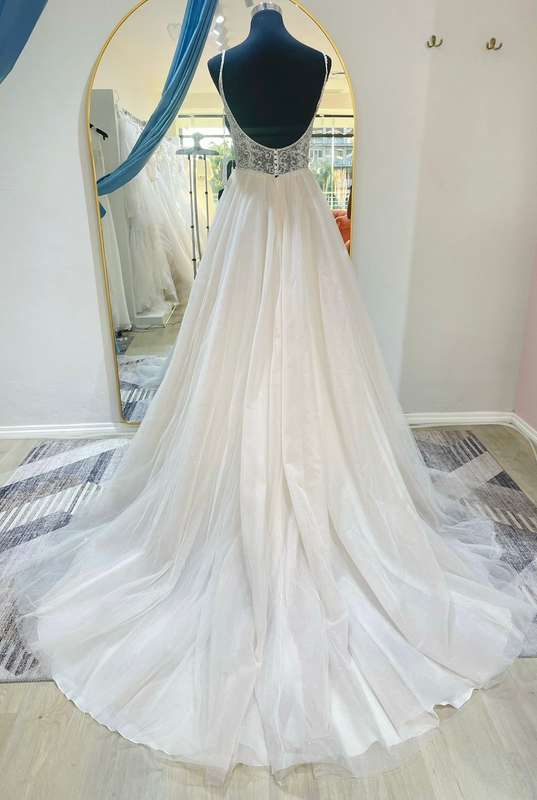 (Rental) Karla,Tulle beaded bodice ball-gown.
