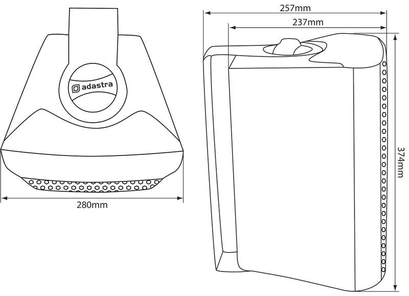 ADASTRA BC8-W PASSIVE WALL MOUNT SPEAKER 8IN WHITE 90W 8 OHM