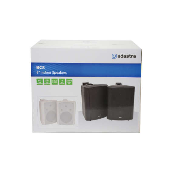 ADASTRA BC8-W PASSIVE WALL MOUNT SPEAKER 8IN WHITE 90W 8 OHM