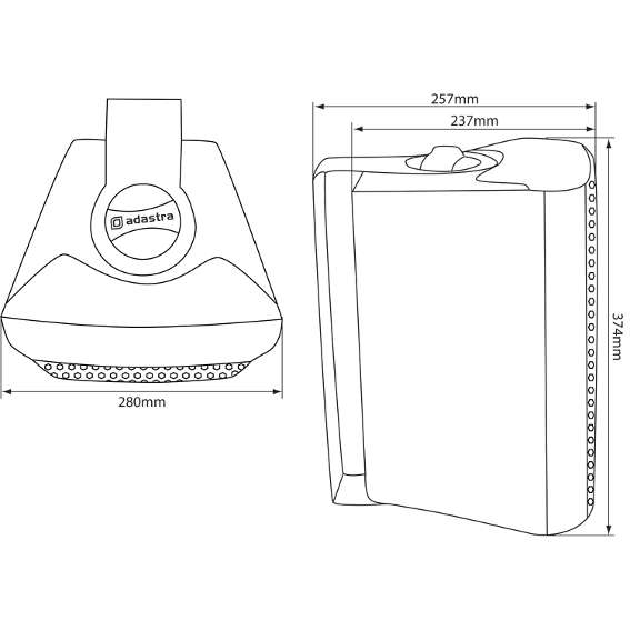 ADASTRA BC8-W PASSIVE WALL MOUNT SPEAKER 8IN WHITE 90W 8 OHM