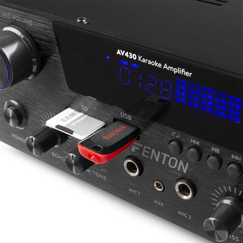 FENTON AV430B COMPACT HIFI AMPLIFIER 2X 300W BLACK
