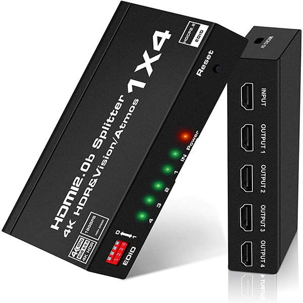 TVA - 1 x 4 AUTO EDID 4K HDMI SPLITTER