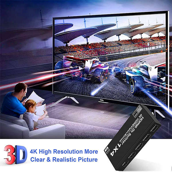 TVA - 1 x 4 AUTO EDID 4K HDMI SPLITTER