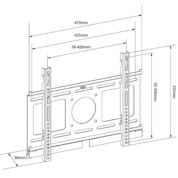 AVLINK - PRF400 FIXED WALL BRACKET FOR LED TV SCREENS