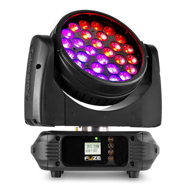 BEAMZ FUZE2812 LED MOVING HEAD WASH WITH ZOOM 28x 12W RGBAWUV