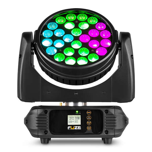 BEAMZ FUZE2812 LED MOVING HEAD WASH WITH ZOOM 28x 12W RGBAWUV