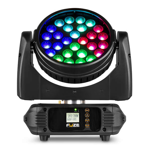 BEAMZ FUZE2812 LED MOVING HEAD WASH WITH ZOOM 28x 12W RGBAWUV