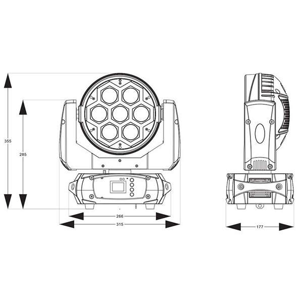 BEAMZ FUZE712 LED MOVING HEAD WASH WITH SMD LED EFFECT 7x 12W RGBW