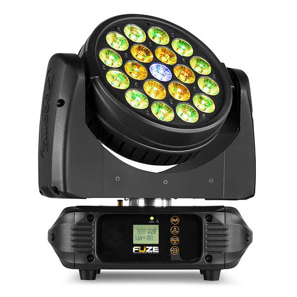 BEAMZ FUZE1910 LED MOVING HEAD WASH WITH RING CONTROL 19x 10W RGBW