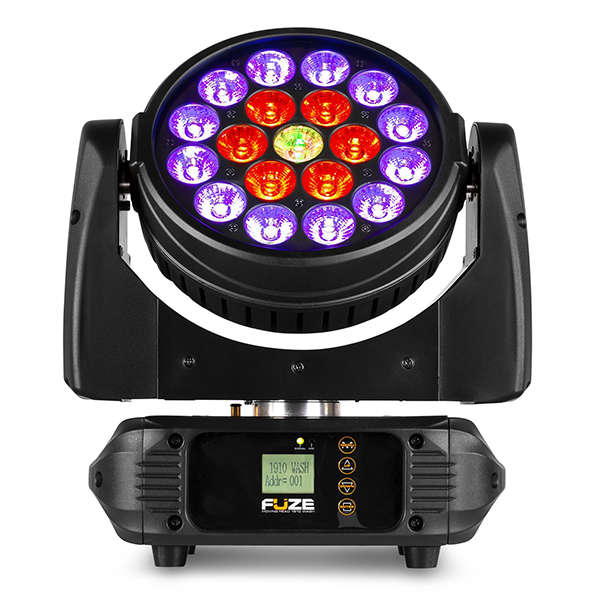 BEAMZ FUZE1910 LED MOVING HEAD WASH WITH RING CONTROL 19x 10W RGBW