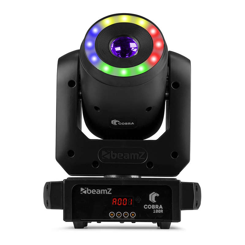 BEAMZ COBRA100R LED MOVING HEAD SPOT 1x 100W WITH RING RGBW