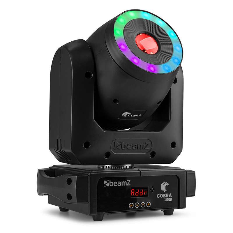 BEAMZ COBRA100R LED MOVING HEAD SPOT 1x 100W WITH RING RGBW