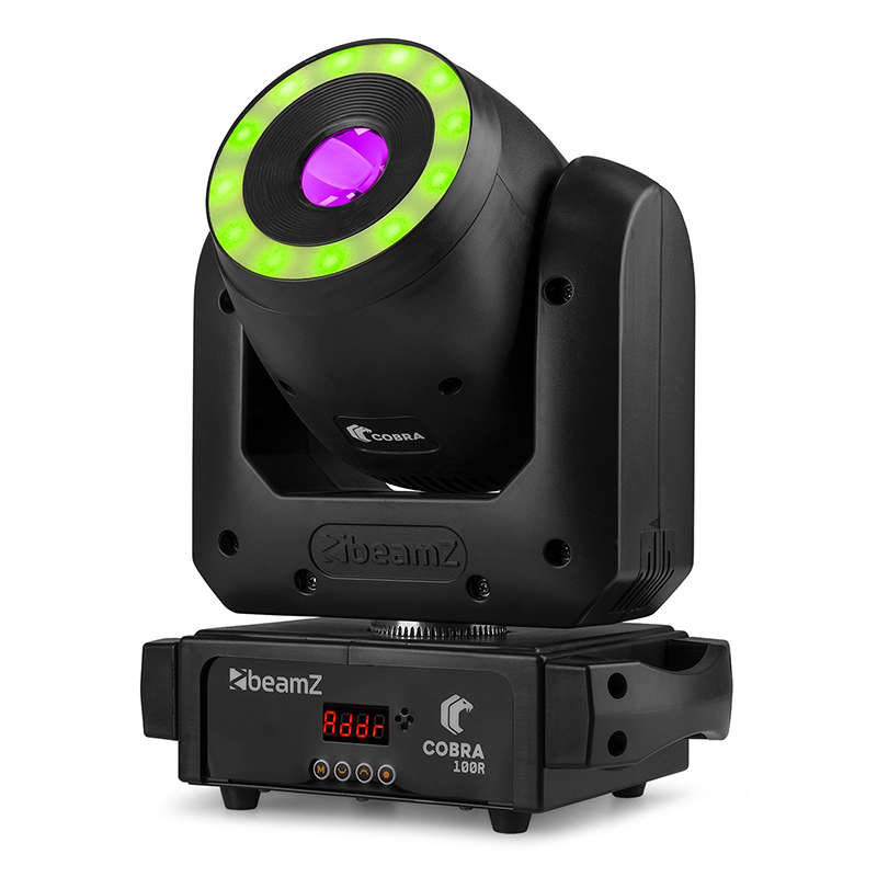 BEAMZ COBRA100R LED MOVING HEAD SPOT 1x 100W WITH RING RGBW