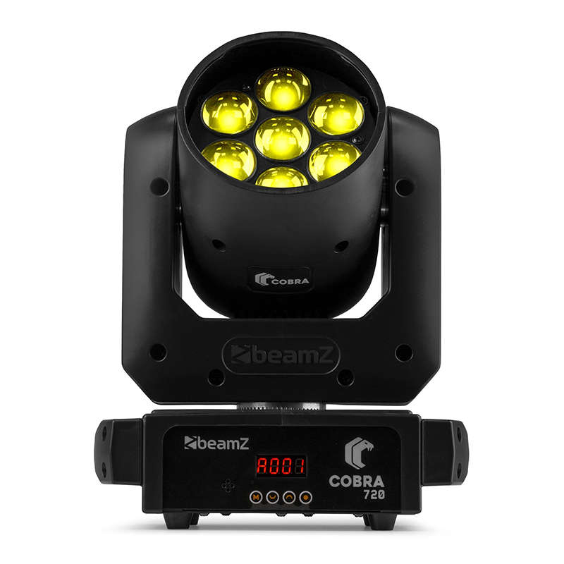 BEAMZ COBRAWASH720 LED MOVING HEAD WASH 7x 20W WITH ZOOM RGBW