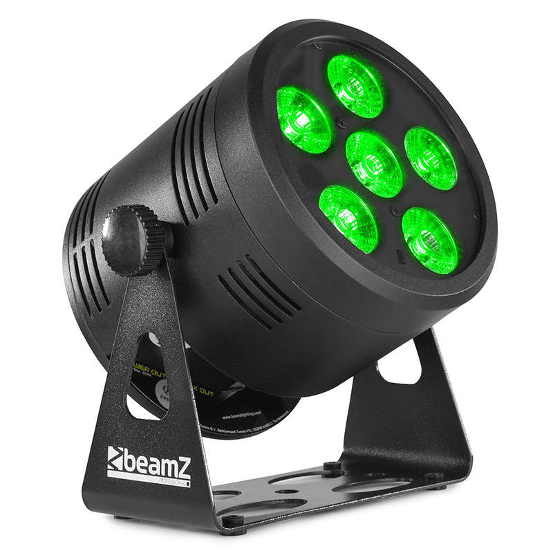 BEAMZPRO BBP66 LED BATTERY UPLIGHT PAR IP20 6x 6W RGBW