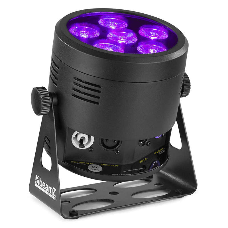 BEAMZPRO BBP66 LED BATTERY UPLIGHT PAR IP20 6x 6W RGBW
