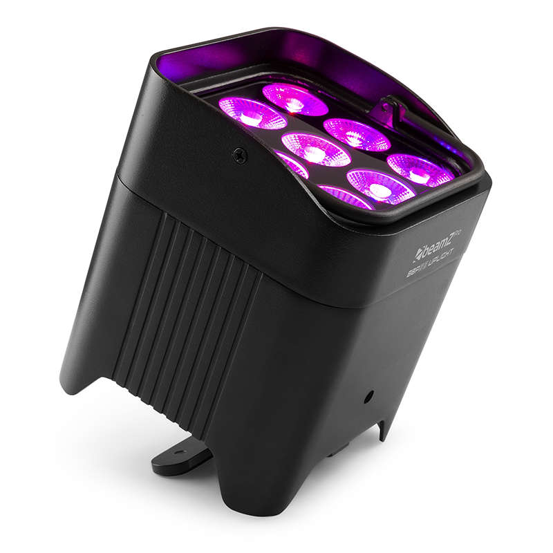 BEAMZPRO BBP59 LED BATTERY UPLIGHT PAR IP65 9x 12W RGBAWUV