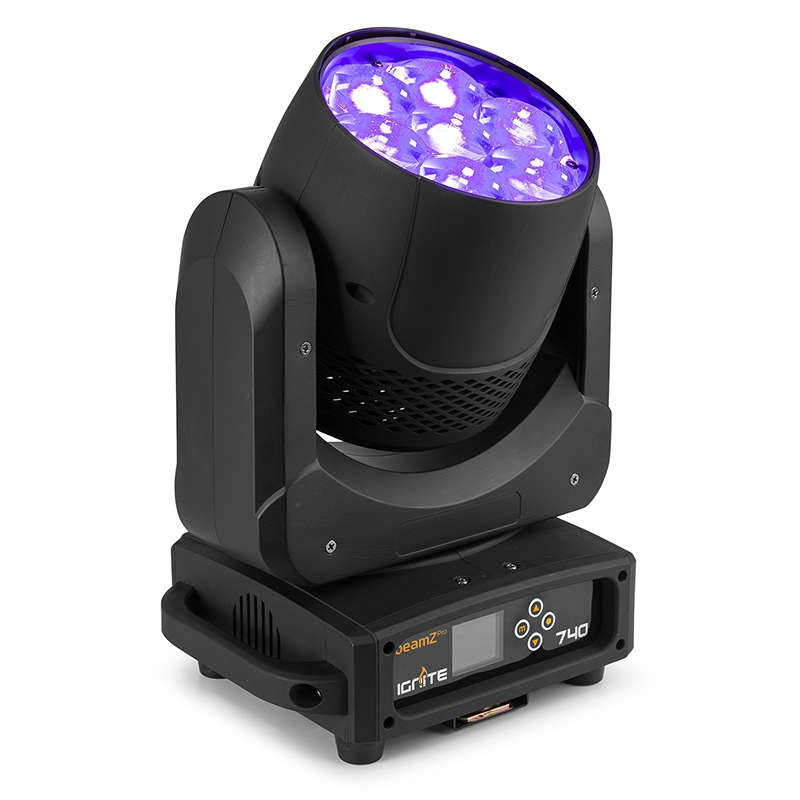 BEAMZPRO IGNITE740 LED MOVING HEAD WASH ZOOM 7x 40W RGBW