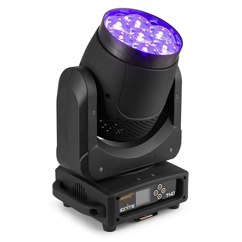 BEAMZPRO IGNITE740 LED MOVING HEAD WASH ZOOM 7x 40W RGBW