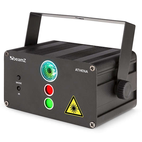 BEAMZ ATHENA LASER RG GOBO RGB LED BATTERY
