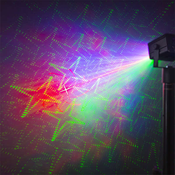 BEAMZ ATHENA LASER RG GOBO RGB LED BATTERY