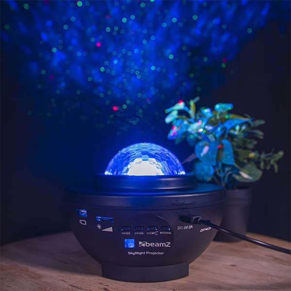 BEAMZ SKYNIGHT PROJECTOR WITH RED AND GREEN STARS 2x 3W RGBW