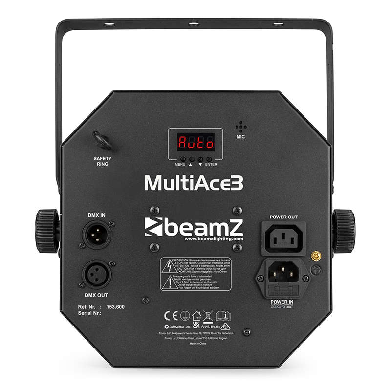 BEAMZ MULTIACE3 LED EFFECT STROBE 25x 0.5W LED 10x 3W RGBAWUVP
