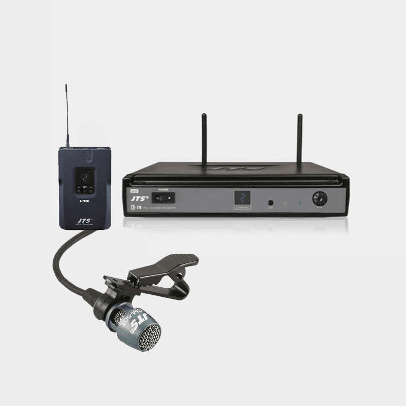 JTS E-7R/E-7TB+CM-501 LAPEL MICROPHONE DIVERSITY UHF 518-542MHz