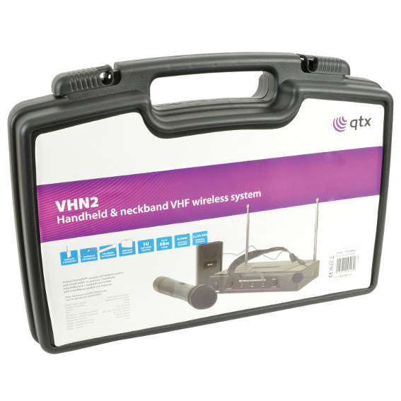 QTX VHN2 HANDHELD & NECKBAND MICROPHONE VHF 173.8 + 174.8MHz