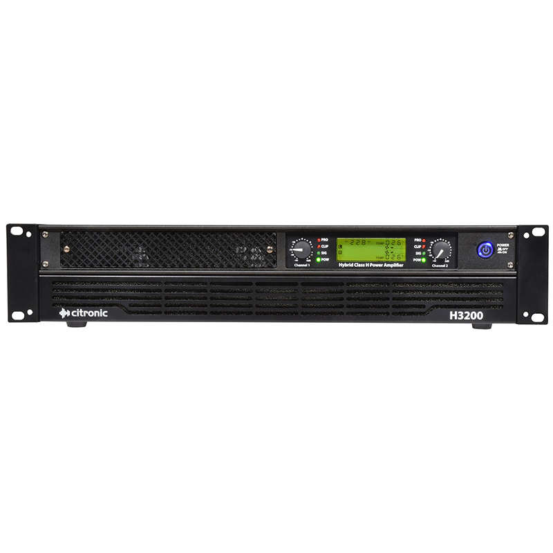 CITRONIC H3200 2U POWER AMPLIFIER 2X 1600W