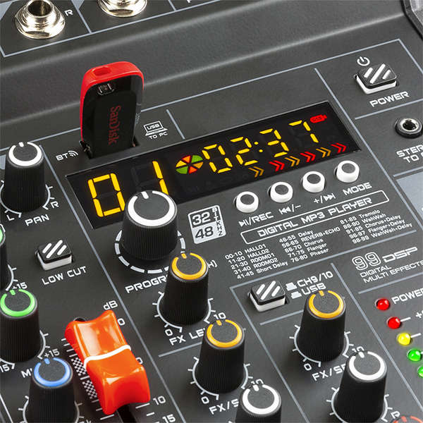 VONYX - VM-KG08 8CH MUSIC MIXER BT/MP3/USB/DSP RECORD