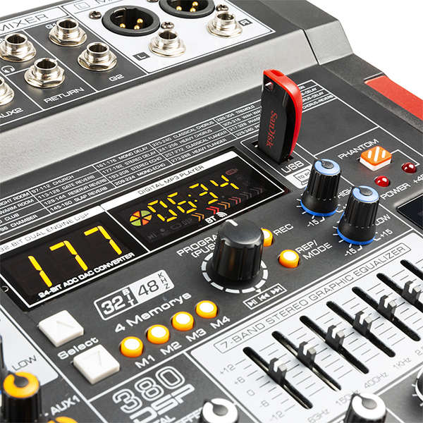 POWER DYNAMICS - PDM-T1604 16CH MUSIC MIXER BT/MP3/USB/380DSP RECORD