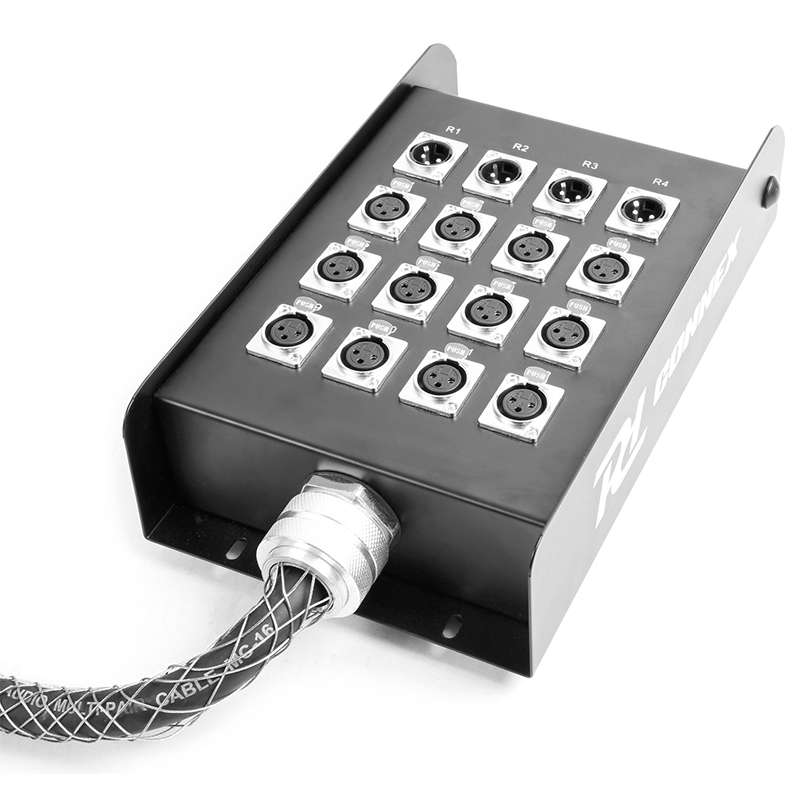 PDC CX160 STAGE SNAKE 12X XLR MALE  - 4X XLR FEMALE 15M