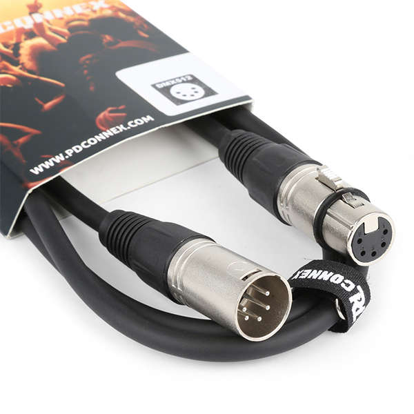 PDC CX102-3 DMX LEAD 5-PIN XLR MALE  - 5-PIN XLR FEMALE 3M