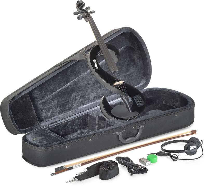 Stagg 4/4 Electric Violin Set Black