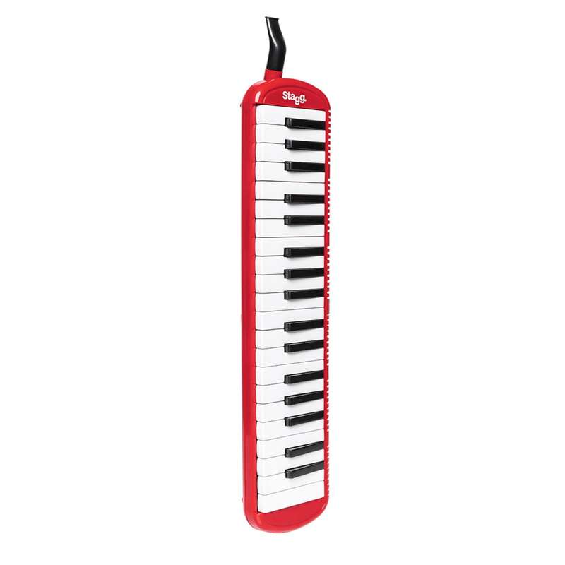 Stagg Red Plastic Melodica with 37 keys and Black Bag