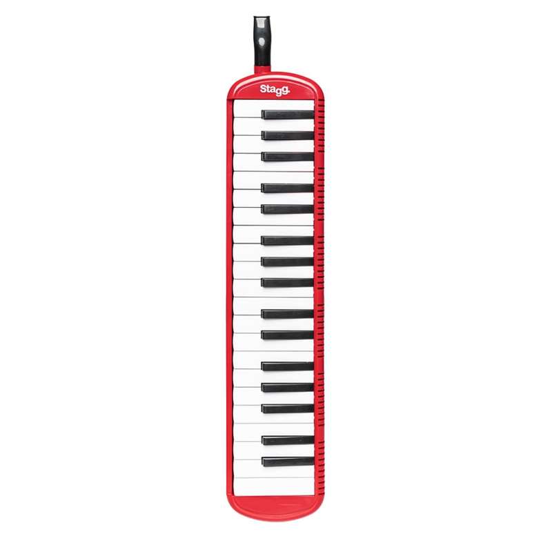Stagg Red Plastic Melodica with 37 keys and Black Bag
