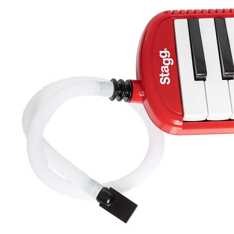 Stagg Red Plastic Melodica with 37 keys and Black Bag