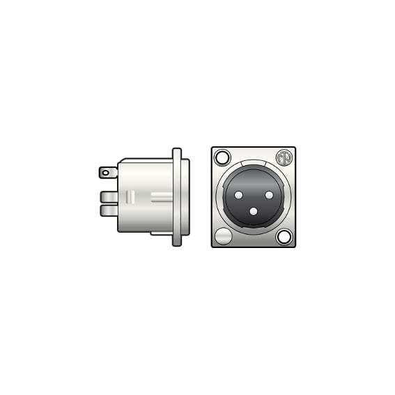 NEUTRIK CONNECTOR XLR CHASSIS MOUNT MALE