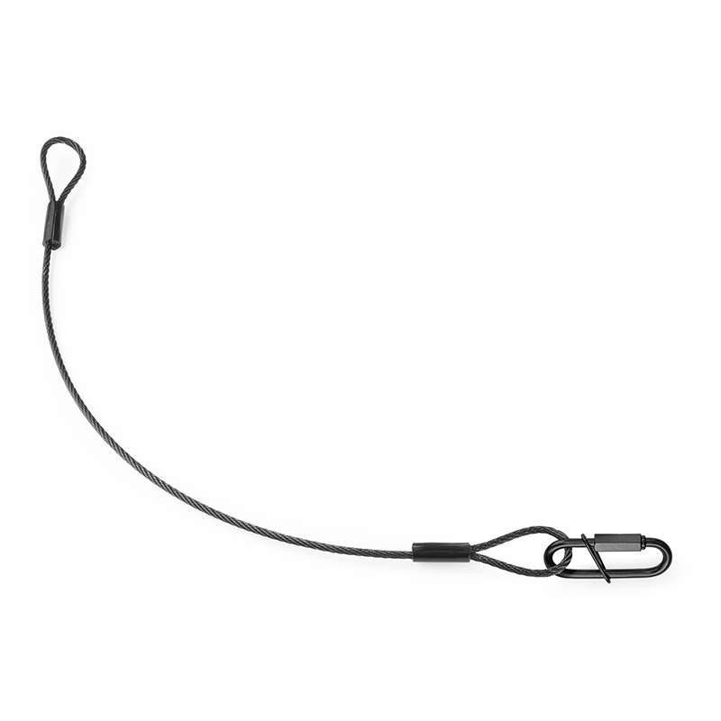 BEAMZ - SAF35 SAFETY CABLE 35CM X 3MM 30KG BLACK