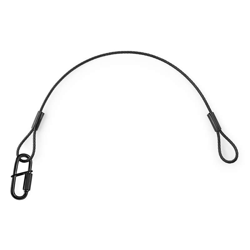 BEAMZ - SAF75 SAFETY CABLE 75CM X 3MM 30KG BLACK