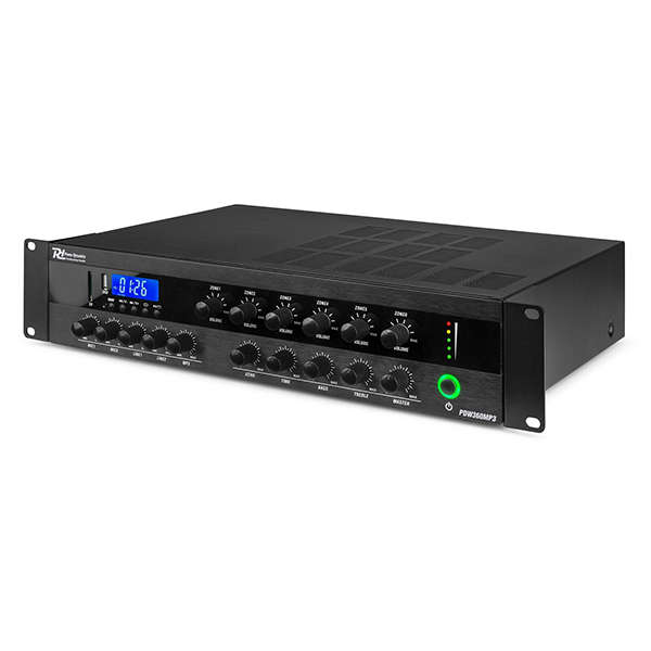 POWER DYNAMICS - PDW360MP3 6-ZONE AMPLIFIER 100V 360W