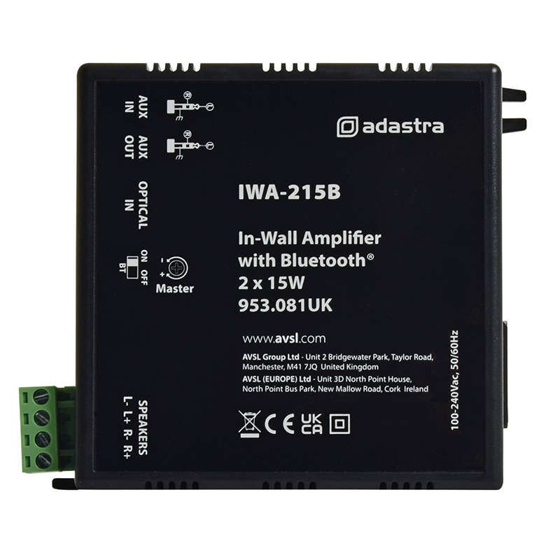 ADASTRA - IWA215B IN-WALL AMPLIFIER BT 2 x 15W