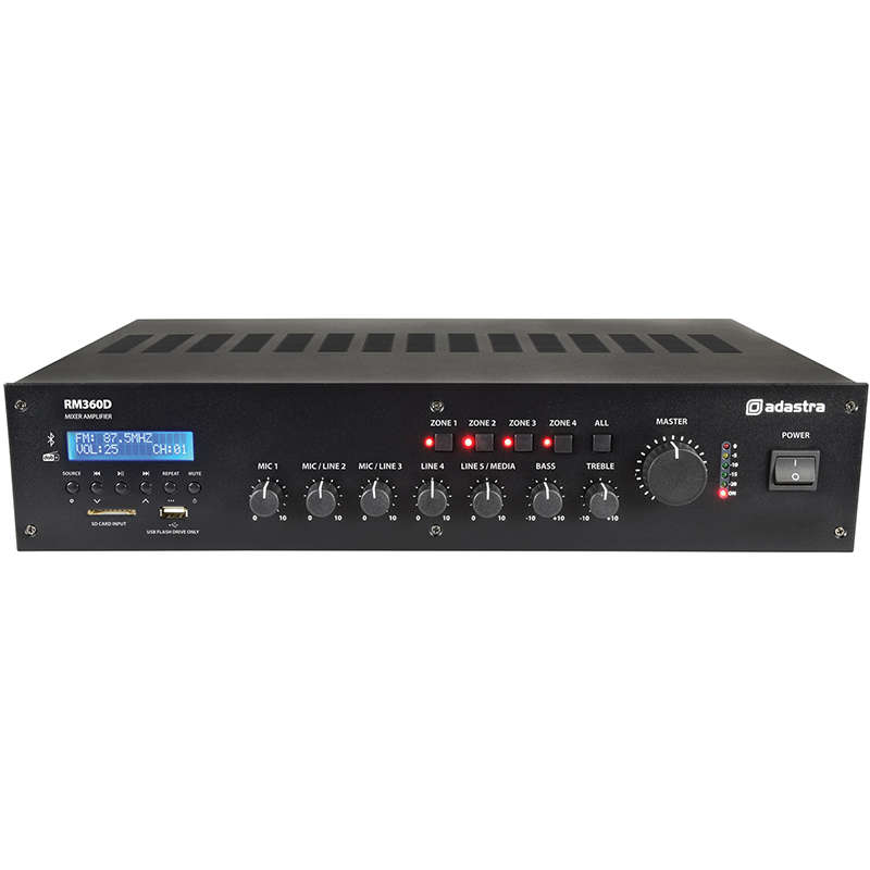 ADASTRA RM360D 100V MIXER AMPLIFIER 360W USB/BT/FM/DAB+