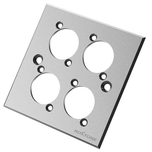 Roxtone - 4-WAY SILVER BLANK WALLPLATE