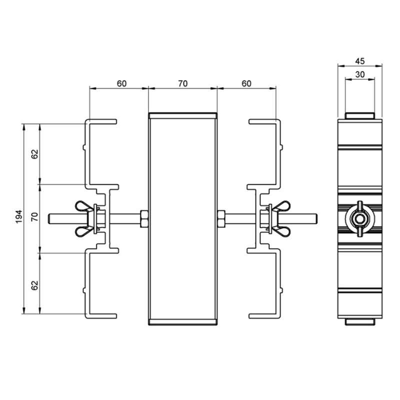 ALUSTAGE 4-WAY LEG CLAMP