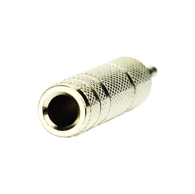 Tecnix Mini Jack Male - 1/4"Jack Female Silver Chassis Adaptor
