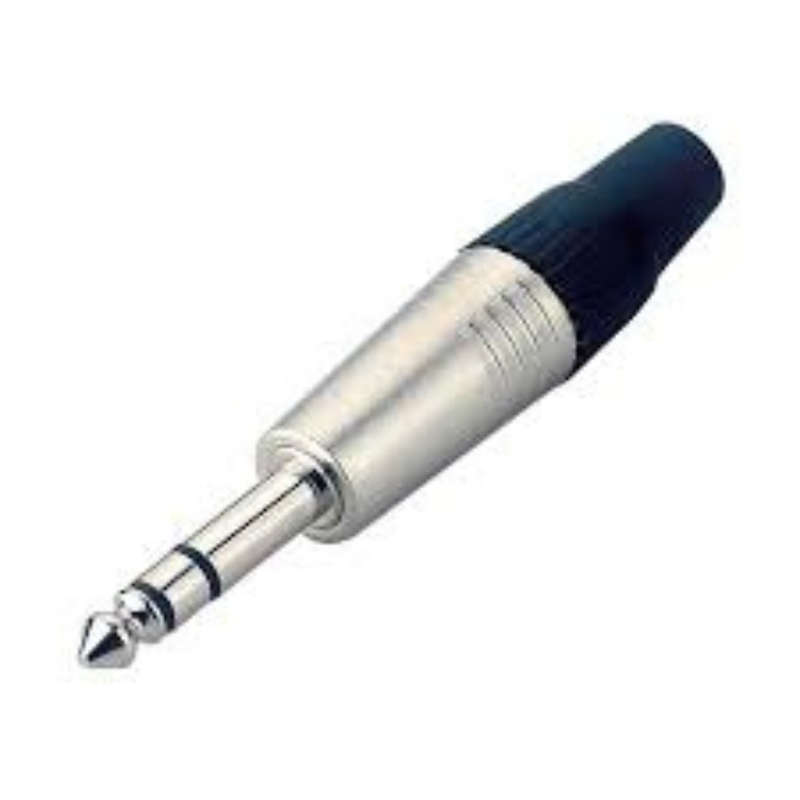 Tecnix Stereo 1/4" Jack Black Connector