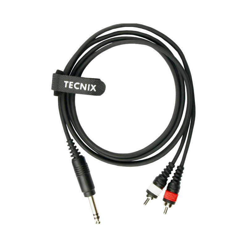 Tecnix 1/4" Stereo Jack Male - Dual RCA Male 1.5m